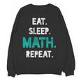 Eat Sleep Math Repeat Math Teacher Men Women Girls Kids Women Crewneck Sweatshirt, novelty gifts, funny gifts