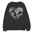 ESL Teacher ESOL Student Cute Heart Shape English Teacher Women Crewneck Sweatshirt, novelty gifts, funny gifts