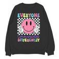 Everyone Communicates Differently Autism Awareness Teacher Women Crewneck Sweatshirt, novelty gifts, funny gifts Everyone Communicates Differently Autism Awareness Teacher Women Crewneck Sweatshirt, novelty gifts, funny gifts