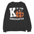 Fall Kindergarten Teacher K Is For Buffalo Plaid Pumpkin Women Crewneck Sweatshirt, novelty gifts, funny gifts Fall Kindergarten Teacher K Is For Buffalo Plaid Pumpkin Women Crewneck Sweatshirt, novelty gifts, funny gifts