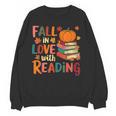 Fall In Love With Reading Autumn Thanksgiving Shirt Teacher Women Crewneck Sweatshirt, novelty gifts, funny gifts Fall In Love With Reading Autumn Thanksgiving Shirt Teacher Women Crewneck Sweatshirt, novelty gifts, funny gifts