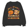 Fall In Love With Reading Book Autumn Pumpkins And Teachers Women Crewneck Sweatshirt, novelty gifts, funny gifts Fall In Love With Reading Book Autumn Pumpkins And Teachers Women Crewneck Sweatshirt, novelty gifts, funny gifts