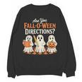 Are You Fall O Ween DirectionsRetro Teacher Halloween Ghost Women Crewneck Sweatshirt, novelty gifts, funny gifts Are You Fall O Ween DirectionsRetro Teacher Halloween Ghost Women Crewneck Sweatshirt, novelty gifts, funny gifts