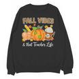 Fall Vibes And That Teacher Life Autumn Thanksgiving Women Crewneck Sweatshirt, novelty gifts, funny gifts Fall Vibes And That Teacher Life Autumn Thanksgiving Women Crewneck Sweatshirt, novelty gifts, funny gifts