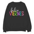 Feliz Viernes Happy Friday Spanish Teacher Friday Spanish Sp Women Crewneck Sweatshirt, novelty gifts, funny gifts