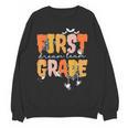 First Grade Dream Retro Team Fall Halloween Spooky Teachers Women Crewneck Sweatshirt, novelty gifts, funny gifts