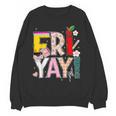 Fri-Yay Happy Friday Lovers Teacher Weekend Women Women Crewneck Sweatshirt, novelty gifts, funny gifts Fri-Yay Happy Friday Lovers Teacher Weekend Women Women Crewneck Sweatshirt, novelty gifts, funny gifts