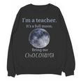 Full Moon Teacher Humor For Men Women Girls Kids Women Crewneck Sweatshirt, novelty gifts, funny gifts