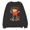 Fun Teacher Happy Fri Yay French Fries Friday Lovers Women Crewneck Sweatshirt, novelty gifts, funny gifts