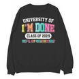 Fun University Of I'm Done Class Of 2025 Teacher Retirement Women Crewneck Sweatshirt, novelty gifts, funny gifts