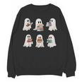 Ghost Reading Books Teacher Halloween Librarian Cute Boook Women Crewneck Sweatshirt, novelty gifts, funny gifts