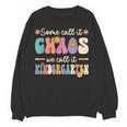 Groovy Some Call It Chaos We Call It Kindergarten Teacher Women Crewneck Sweatshirt, novelty gifts, funny gifts Groovy Some Call It Chaos We Call It Kindergarten Teacher Women Crewneck Sweatshirt, novelty gifts, funny gifts