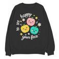 Groovy Happy To See Your Face Teacher School Appreciation Women Crewneck Sweatshirt, novelty gifts, funny gifts Groovy Happy To See Your Face Teacher School Appreciation Women Crewneck Sweatshirt, novelty gifts, funny gifts