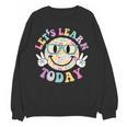 Groovy Retro Lets Learn Today Teacher Student Back To School Women Crewneck Sweatshirt, novelty gifts, funny gifts Groovy Retro Lets Learn Today Teacher Student Back To School Women Crewneck Sweatshirt, novelty gifts, funny gifts