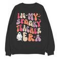 Groovy In My Spooky Teacher Era Halloween Party Boo Women Crewneck Sweatshirt, novelty gifts, funny gifts