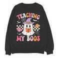 Groovy Teaching My Boos Teacher Ghost Halloween Teacher Women Crewneck Sweatshirt, novelty gifts, funny gifts Groovy Teaching My Boos Teacher Ghost Halloween Teacher Women Crewneck Sweatshirt, novelty gifts, funny gifts