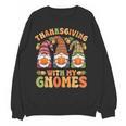 Groovy Thanksgiving With My Gnomie Women Teacher Fall Gnome Women Crewneck Sweatshirt, novelty gifts, funny gifts Groovy Thanksgiving With My Gnomie Women Teacher Fall Gnome Women Crewneck Sweatshirt, novelty gifts, funny gifts