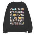Halloween Alphabet ABCs Learning Kindergarten Teacher Men Women Kids Women Crewneck Sweatshirt, novelty gifts, funny gifts