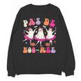 Halloween Dance Teacher Pas De Boo-Ree Ghost Ballet Dancer Women Crewneck Sweatshirt, novelty gifts, funny gifts