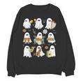 Halloween Ghost Music Teacher Playing Instruments Women Crewneck Sweatshirt, novelty gifts, funny gifts Halloween Ghost Music Teacher Playing Instruments Women Crewneck Sweatshirt, novelty gifts, funny gifts