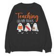 Halloween Ghost Teachers Teaching My Boos Costume Women Men Women Crewneck Sweatshirt, novelty gifts, funny gifts