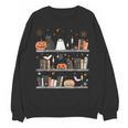 Halloween Library Ghost Books Teacher Spooky Trick Or Teach Women Crewneck Sweatshirt, novelty gifts, funny gifts Halloween Library Ghost Books Teacher Spooky Trick Or Teach Women Crewneck Sweatshirt, novelty gifts, funny gifts