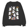 Halloween Math Teacher Ghost Math Teacher Spooky Halloween Women Crewneck Sweatshirt, novelty gifts, funny gifts