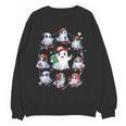 Halloween PE Teacher Ghost Playing Sports Physical Education Women Crewneck Sweatshirt, novelty gifts, funny gifts