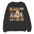 Halloween SLP Sped Teacher Groovy Inclusion Isn't Scary Women Crewneck Sweatshirt, novelty gifts, funny gifts Halloween SLP Sped Teacher Groovy Inclusion Isn't Scary Women Crewneck Sweatshirt, novelty gifts, funny gifts
