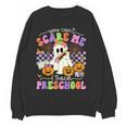 Halloween Teacher You Can't Scare Me I Teach Preschool Women Crewneck Sweatshirt, novelty gifts, funny gifts
