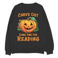 Halloween Teacher Librarian Pumpkin Reading Books Men Women Kids Women Crewneck Sweatshirt, novelty gifts, funny gifts Halloween Teacher Librarian Pumpkin Reading Books Men Women Kids Women Crewneck Sweatshirt, novelty gifts, funny gifts