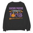 Halloween Teacher Or Student Hocus Pocus Everybody Focus For Men Women Kids Women Crewneck Sweatshirt, novelty gifts, funny gifts Halloween Teacher Or Student Hocus Pocus Everybody Focus For Men Women Kids Women Crewneck Sweatshirt, novelty gifts, funny gifts