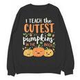 Halloween Teacher I Teach The Cutest Pumpkins In The Patch Women Crewneck Sweatshirt, novelty gifts, funny gifts