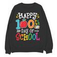 Happy 100th Day Of School Teachers 100 Days Of School Kids Women Crewneck Sweatshirt, novelty gifts, funny gifts