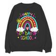 Happy 50th Days Of School Rainbow Teacher 50 Days Smarter Women Crewneck Sweatshirt, novelty gifts, funny gifts Happy 50th Days Of School Rainbow Teacher 50 Days Smarter Women Crewneck Sweatshirt, novelty gifts, funny gifts