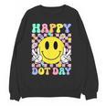 Happy Dot Day Shirts Teacher Student Girls Kids Smile Face Women Crewneck Sweatshirt, novelty gifts, funny gifts