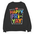Happy Fri-Yay Teacher Life Weekend Pun Happy Friday Women Crewneck Sweatshirt, novelty gifts, funny gifts Happy Fri-Yay Teacher Life Weekend Pun Happy Friday Women Crewneck Sweatshirt, novelty gifts, funny gifts