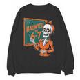 Haunted By 6-7 Six Seven 67 Math Teacher Halloween Skeleton Women Crewneck Sweatshirt, novelty gifts, funny gifts