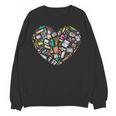 Heart Shape Art Teacher And Painting Sketching Artist Women Crewneck Sweatshirt, novelty gifts, funny gifts Heart Shape Art Teacher And Painting Sketching Artist Women Crewneck Sweatshirt, novelty gifts, funny gifts