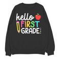 Hello First Grade Team 1st Grade Back To School Teacher Kids Women Crewneck Sweatshirt, novelty gifts, funny gifts Hello First Grade Team 1st Grade Back To School Teacher Kids Women Crewneck Sweatshirt, novelty gifts, funny gifts