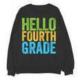 Hello Fourth Grade Shirt 4th Grade Boy Girl Student Teacher Women Crewneck Sweatshirt, novelty gifts, funny gifts Hello Fourth Grade Shirt 4th Grade Boy Girl Student Teacher Women Crewneck Sweatshirt, novelty gifts, funny gifts