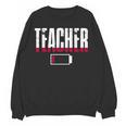 Humor Teacher Empty Battery Power Men Women Women Crewneck Sweatshirt, novelty gifts, funny gifts