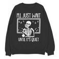 Ill Just Wait Until Its Quiet Teacher Lazy Halloween Costume Women Crewneck Sweatshirt, novelty gifts, funny gifts