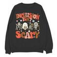 Inclusion Isn't Scary SLP Sped Teacher Halloween Women Crewneck Sweatshirt, novelty gifts, funny gifts Inclusion Isn't Scary SLP Sped Teacher Halloween Women Crewneck Sweatshirt, novelty gifts, funny gifts