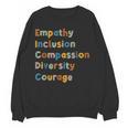 Inclusive Teacher Diversity Inclusion Empathy Teacher Team Women Crewneck Sweatshirt, novelty gifts, funny gifts