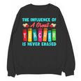 THE INFLUENCE OF A GREAT TEACHER IS NEVER ERASED Teaching For Men Women Girls Kids Women Crewneck Sweatshirt, novelty gifts, funny gifts THE INFLUENCE OF A GREAT TEACHER IS NEVER ERASED Teaching For Men Women Girls Kids Women Crewneck Sweatshirt, novelty gifts, funny gifts