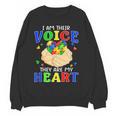 I Am Their Voice They Are My Heart Autism Awareness Teacher Women Crewneck Sweatshirt, novelty gifts, funny gifts I Am Their Voice They Are My Heart Autism Awareness Teacher Women Crewneck Sweatshirt, novelty gifts, funny gifts