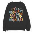 Its A Good Day To Teach Tiny Musicians Music Teacher Flower Women Crewneck Sweatshirt, novelty gifts, funny gifts Its A Good Day To Teach Tiny Musicians Music Teacher Flower Women Crewneck Sweatshirt, novelty gifts, funny gifts