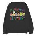 It's Ok To Be Different Apple Teacher Autism Awareness Women Crewneck Sweatshirt, novelty gifts, funny gifts It's Ok To Be Different Apple Teacher Autism Awareness Women Crewneck Sweatshirt, novelty gifts, funny gifts