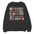 Jolliest Bunch Of Teachers This Side Of The Playground X-Mas Women Crewneck Sweatshirt, novelty gifts, funny gifts